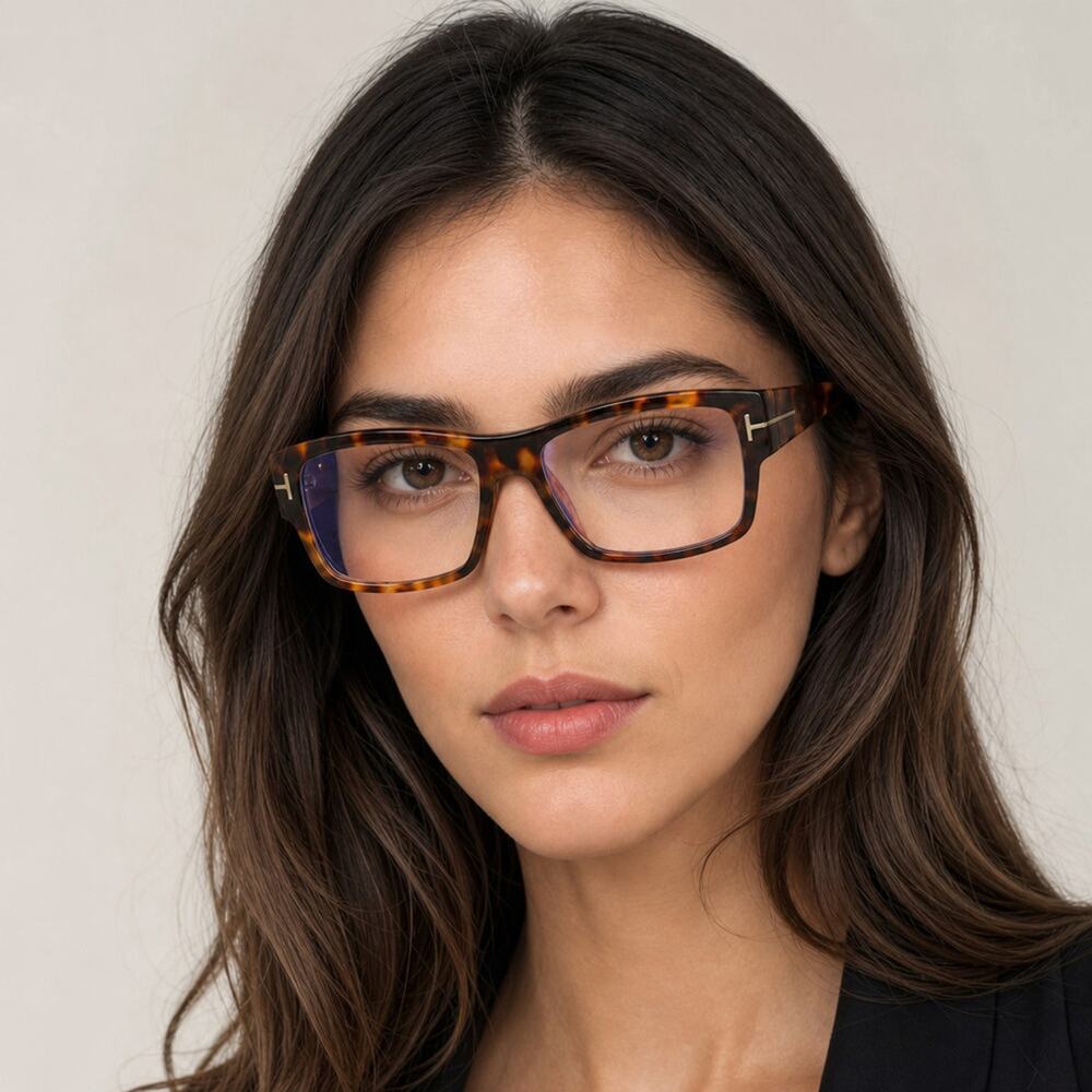 NEW Tom Ford FT5941-B 053 Blonde Havana Sunglasses authentic